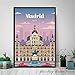 ZPLLR Puzzle per Adulti 1000 Pezzi Madrid Puzzle in Legno 1000 Pezzi per Regali per Adulti