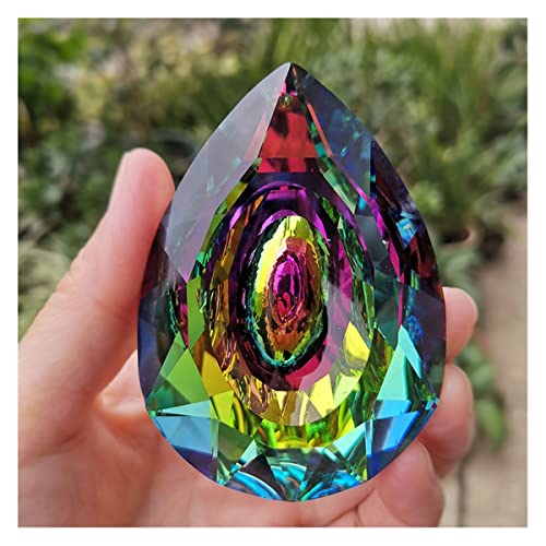 プリズムと万華鏡 76mm クリスタル プリズム ハンギング デコレーション ペンダント シャンデリア パーツ 理科教室光学キット (Color : Color 1, Size : 76mm)