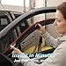 R-GEE in-Channel Window Rain Guards Fit for Jeep Cherokee 2014-2023, Window Vent Wind Deflectors Visors Shades Exterior Car Accessories, 4 Pieces