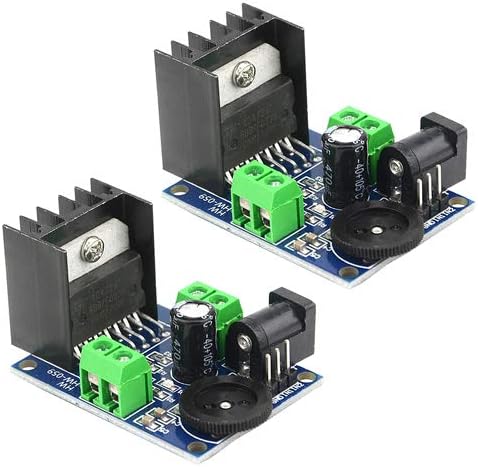 2Pcs TDA7297 Dual-Channel Audio Power Amplifier Board Module Power Input Mode 4-8 Ohms 10-50W Speakers Audio Amplifier Module Converter for DC Power Supply Audio System DIY Speakers