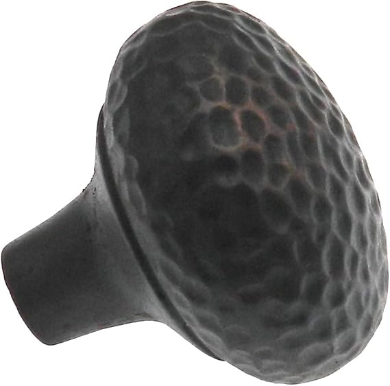 Warwick Rustic Bronze 1 3/8 Solid Hammered Round Cabinet Knob Pull DH1020BZ