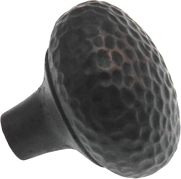 Warwick Rustic Bronze 1 3/8 Solid Hammered Round Cabinet Knob Pull DH1020BZ
