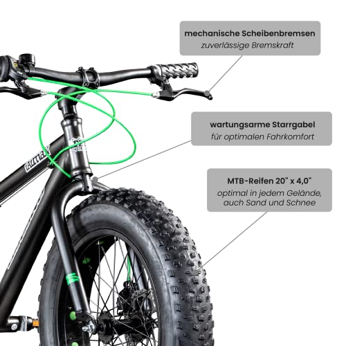 Fatbike Galano Kinderrad 20 Zoll Mountainbike Fatman 4.0 für Kinder