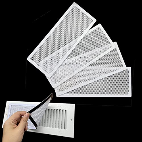 White Floor Register Vent Screen Cover 4"x10" Magnetic, Perfect for Wall/Ceiling/Floor Air Vent Filters (4-Packs) by i frmmy - Used condition - US$12.95