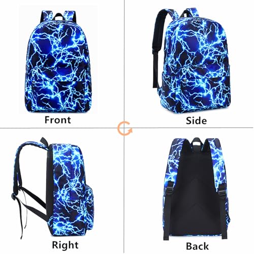 Lm Boy School Backpack Elementary Middle Lightning Bookbag Laptop Teenager Waterproof Lightweight 17 Inches の商品画像 3
