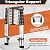 Telescoping Ladder, SocTone 12.5 FT Aluminum Lightweight Extension Ladder with 2 Triangle Stabilizers, Heavy Duty 330lbs Max Capacity, Multi-Purpose Collapsible Ladder for RV or Outdoor Work