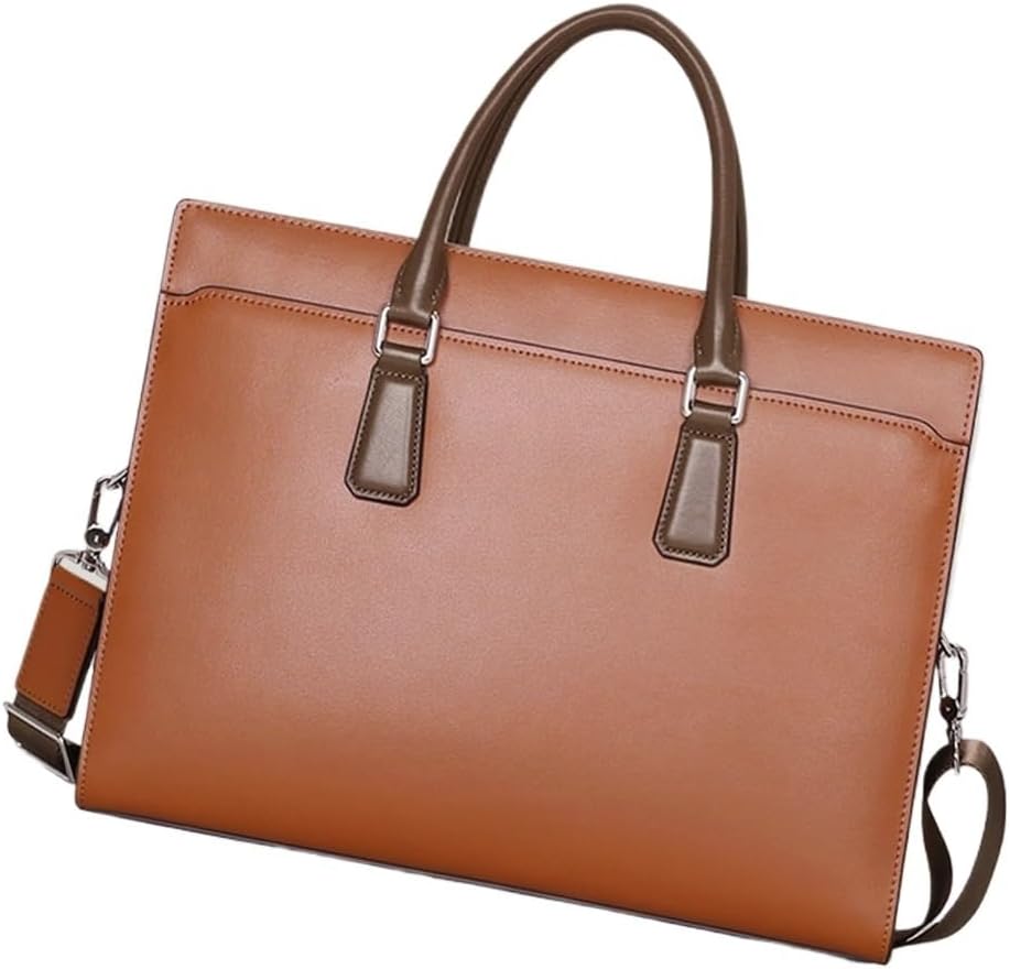 Handbag Men's Leather Computer Briefcase Layer Cowhide Business Bags