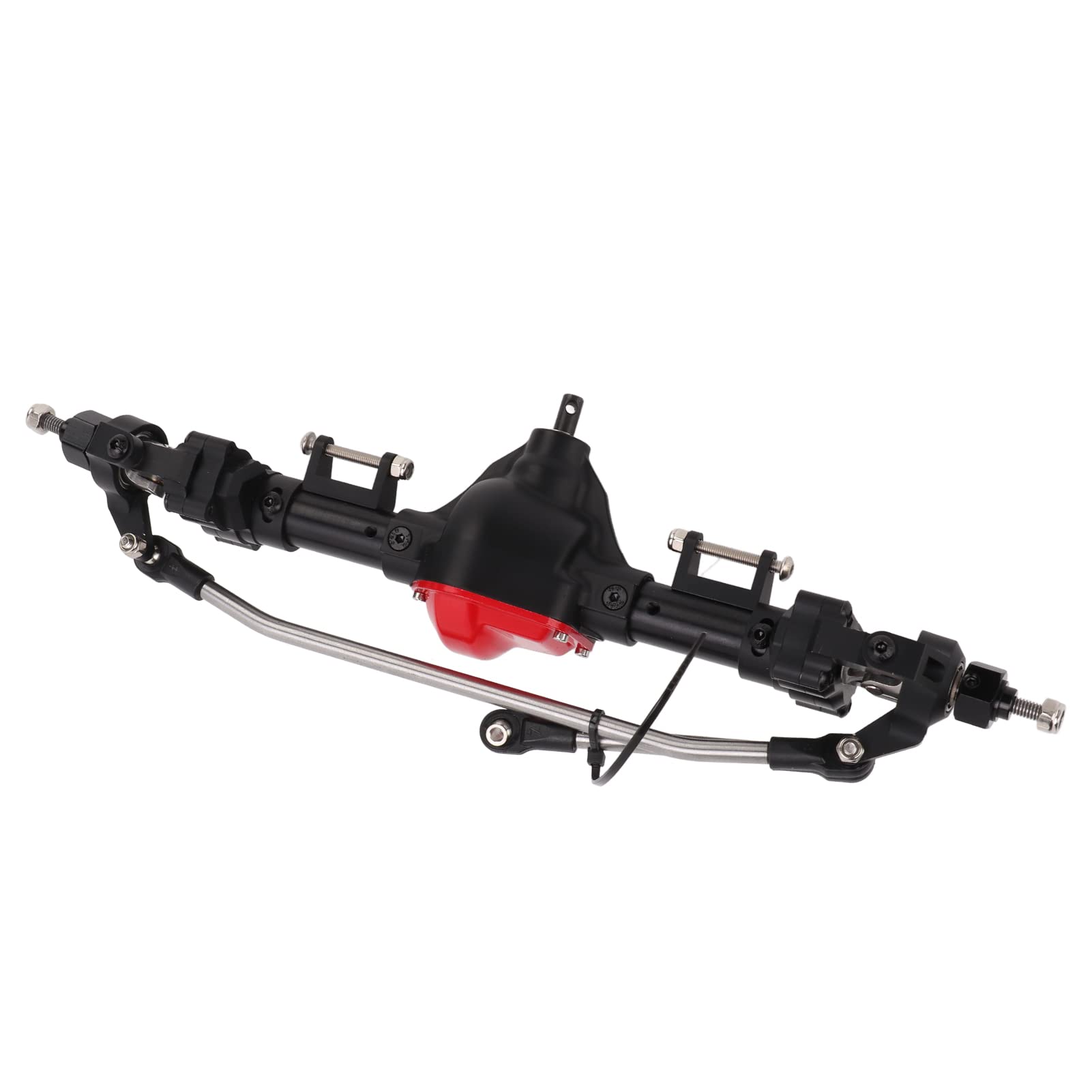 Zestaw Metalowej Przedniej Osi Portalowej CNC do Samochodu Gąsienicowego Axial SCX10 /10 RC — Zwiększona wydajność i trwałość (BLACK)