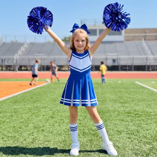 Sureio 4 Pcs Cheerleader Costume for Girls Outfit Blue 5-6Y by Sureio - Used condition - Image 6