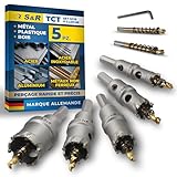 S&R Coffret Scie Cloche Métal 5 pcs (16-30 mm), Trépan Acier Coffret Scie cloche pour Méta...