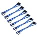 Price comparison product image 6 Pack 18 Inch SATA III 6.0 Gbps Cable with Locking Latch and 90-Degree Plug, Blue