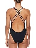 Nike Hydrastrong Ladies Solid Spiderback One Piece-Black (Size 34)