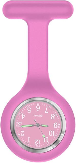 Nurse Watch Brooch, Silicone with Pin/Clip, Glow in Dark Design, Health Care Nurse Doctor Paramedic Medical Brooch Fob Watch