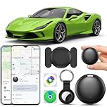GPS Tracker per Auto, Magnetica Localizzatore GPS Senza Abbonamento,Air Tracker Android e IOS Nascosto SIM senza abbonamento, IP68 Impermeabile Bluetooth Smart Tag Per Veicoli (Nero)