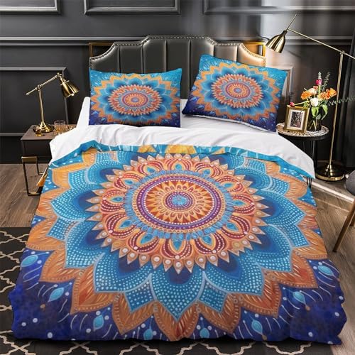 Parure de lit microfibre douce lit double avec housse de couette fleurs