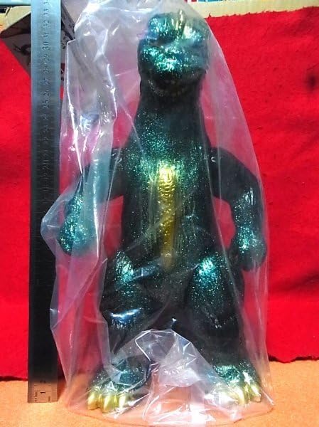 てんつく工芸】ゴジラ（1974）ソフビキット・クリアグリーン／全高約