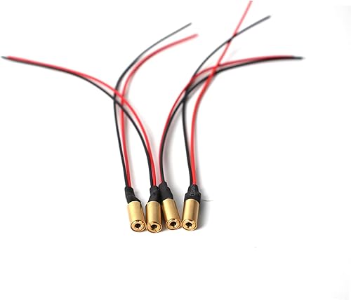 Miniatura 3 de módulo láser de luz roja 650nm módulo láser industrial longitud focal ajustable 0.244 in (punto-2packs)