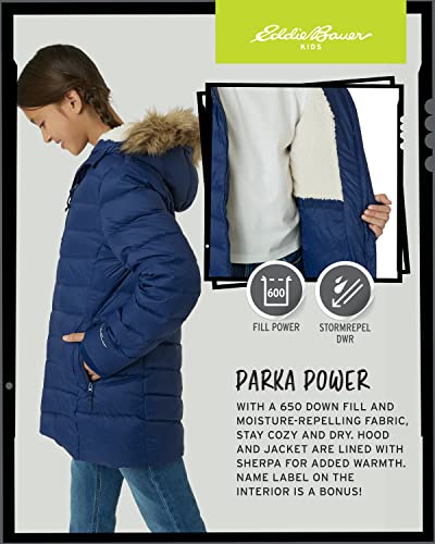Eddie Bauer Girl's Long Parka Jacket - Down Bubble Coat with Fur Hood for Girls (3-16)4
