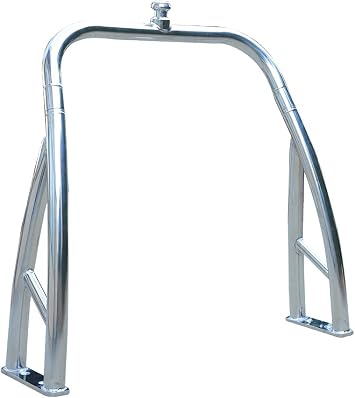 Pontoon Ski Tow Bar 43" WidthHeavy Duty Deck Mounted Ski Tow Pylon with 2.25" Tube for Tubing Wakeboarding Watersports Universal Pontoon Tow Point with Marine Grade Aluminum Hardware Kit Polished