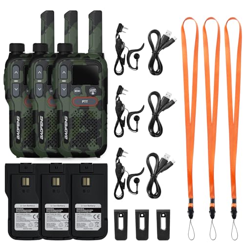 BAOFENG GT-18 Walkie Talkies for Kids Adult, License Free Long Range Rechargeable FRS Two Way Radio,1500mAh Battery, 22 Channels with NOAA, Scan for Camping Hiking Family, 3 Pack by BAOFENG - Image 8