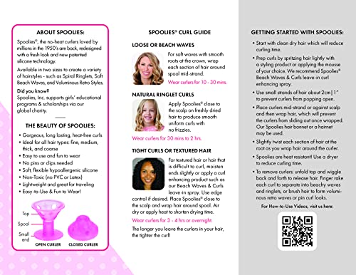 Spoolies Original Hair Curlers, Heatless Silicone Rollers With Mesh Bag Gift, Made In Usa, 15 Jumbo Size (Shadow Black) #TOP6