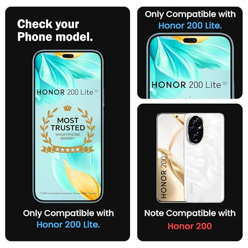 Image of ArmourPro Military Grade Gorilla Tempered Glass Screen Protector for Honor 200 Lite 5G with Edge-to-Edge Protector Coverage, Cable Protector and Easy Installation kit (6.7 Inch)