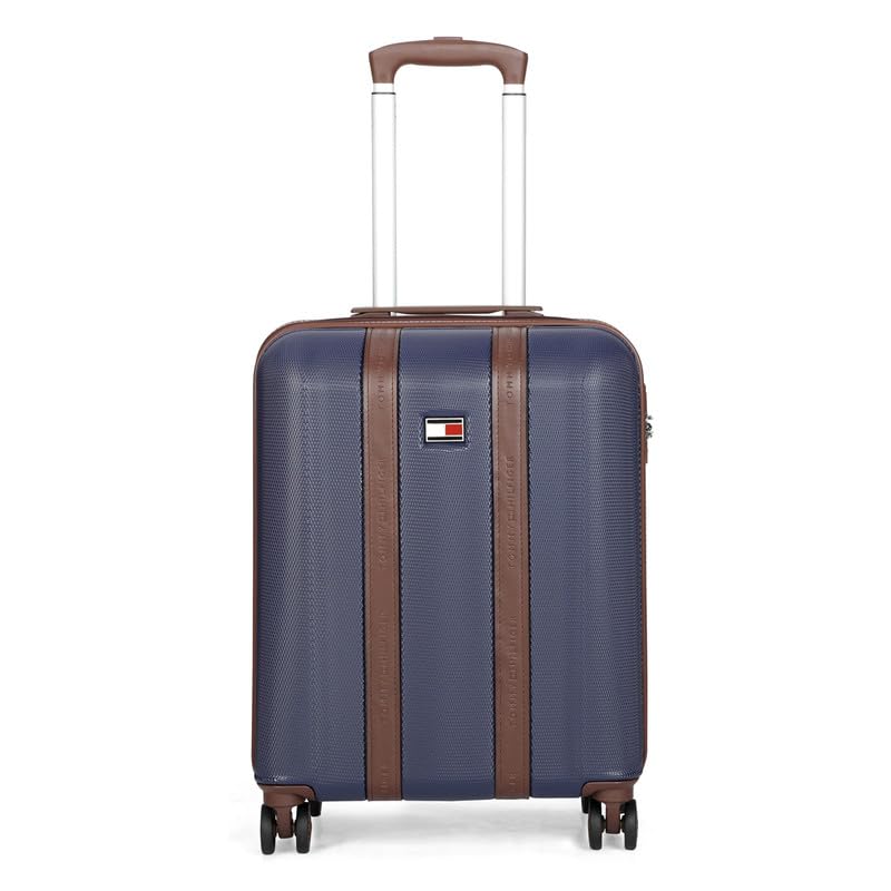 Image of TOMMY HILFIGER Medium Hard Luggage Graphite X - Navy | Check-in Trolley Bag with TSA Lock | 360 Spinner Double Wheels | Telescopic Handle | PC Shell Suitcase | 68.5cm | 86L Capacity