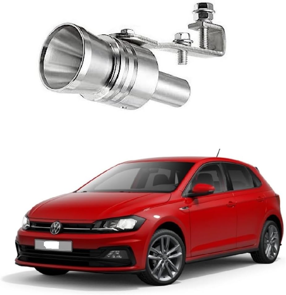 Car Exhaust Silencer Turbo Sound Changer Aluminium Alloy Whistle Compatible with V W Polo