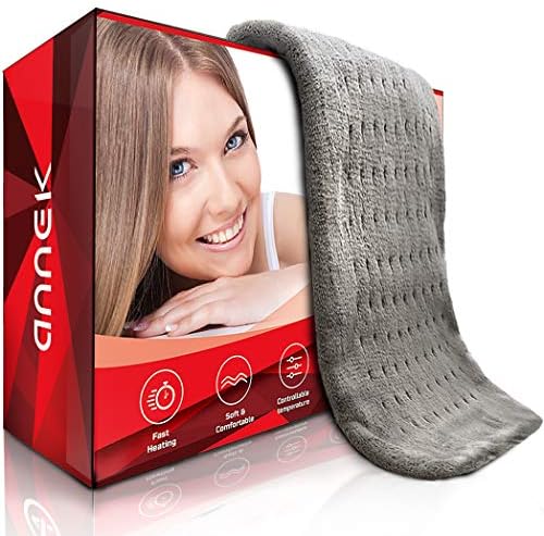 Heating Pad Heat Pad Shoulder Heating Pad Large Heating Pad 12'' x 24" Best Heating Pad Electric Heat Pad Pet Heating Pad with auto Shut Off Heat Therapy Ultra Wide Microplush Light Gray