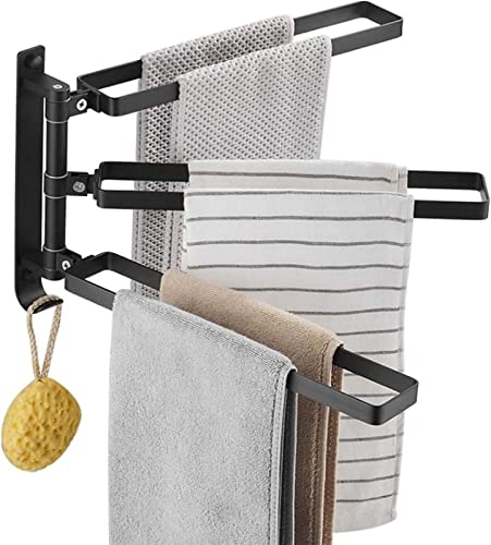 Barra para baño de diseño elegante con toallero con ganchos multiusos