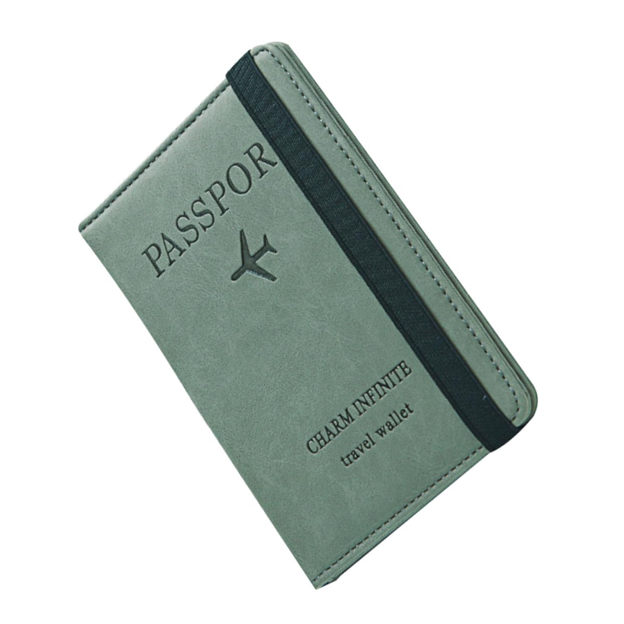 VALICLUD 3stücke RFID Reisepass Wallet Aus Pu-Leder Multifunktionale Aufbewahrungstasche Für Damen Grün Diebstahlsicher Und Ultra-dünn Für Reisen Und Business Trips