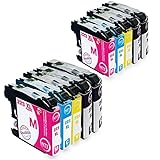 NTT 10 XXL kompatible Druckerpatronen als Ersatz für Brother LC223xl LC223 XL LC 223xl LC 223 XL (4X Schwarz, 2X Cyan, 2X Magenta, 2X Yellow)