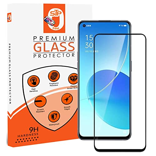 Image of STP Tempered Glass 11D Screen Protector Guard Compatible For Oppo Reno 6 (Black, Pack of 1) Edge to Edge Coverage with Easy Installation Kit