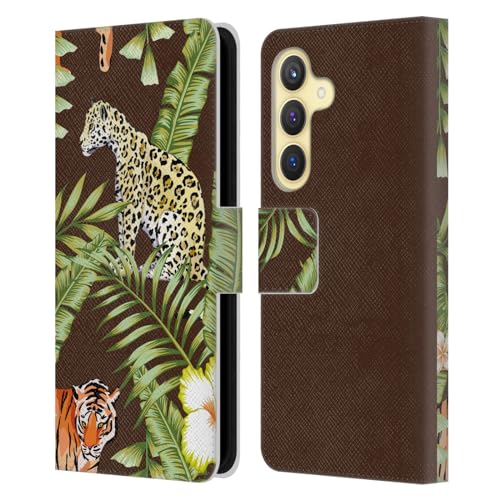 Carcasa Samsung S24 5G tipo libro funda de cuero con tarjetero diseño leopardo