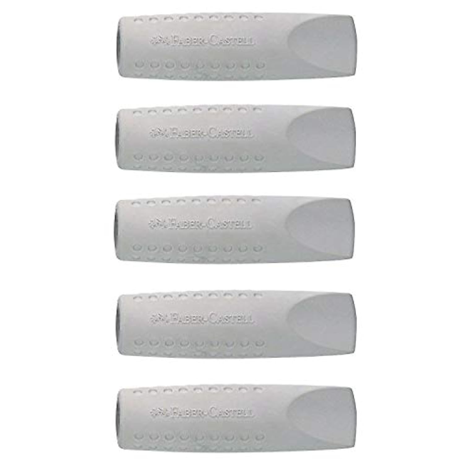 Faber-Castell Grip 2001 Rubber Eraser Cap - Grey (Pack of 5)