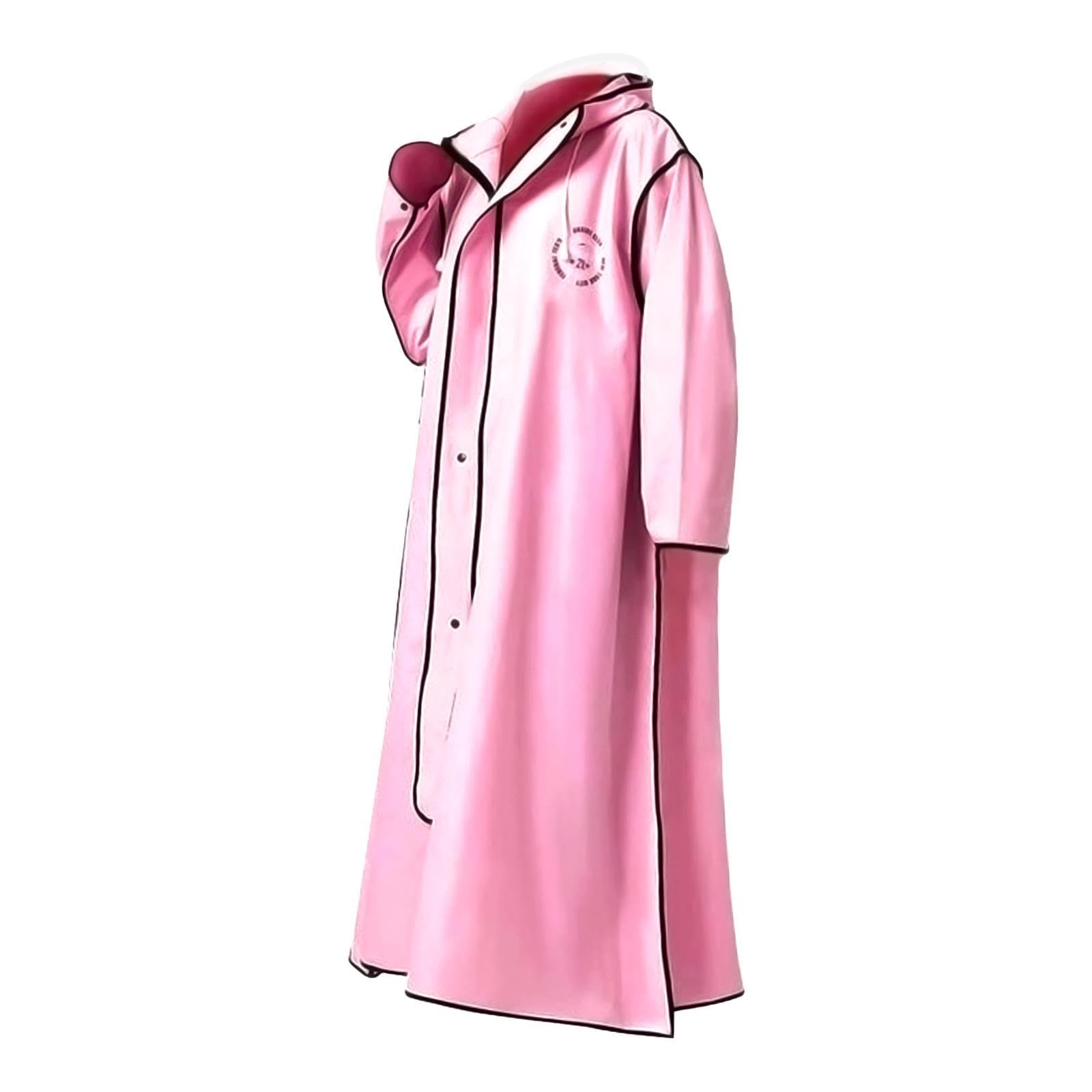 calandis CALANDIS™ Women Raincoat Rainwear Portable Full Body Rainproof Reusable Rain Coat Pink XL | Camping, Hiking Clothing | Clothing | Camping Hiking | Outdoor Sports-picture-32