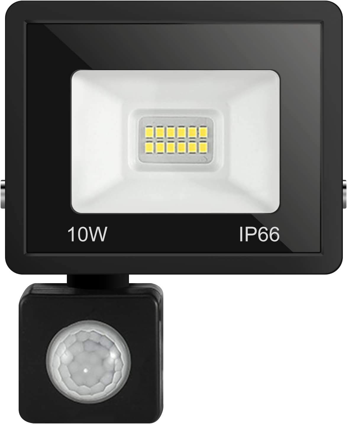 LONENESSL 10W LED Floodlight PIR Sensor Motion Security Flood Light ...