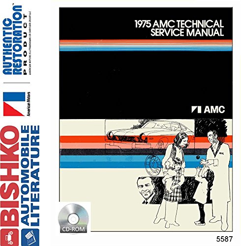 bishko automotive literature 1975 AMC Gremlin Hornet Matador Shop Service Repair Manual CD Engine Wiring OEM