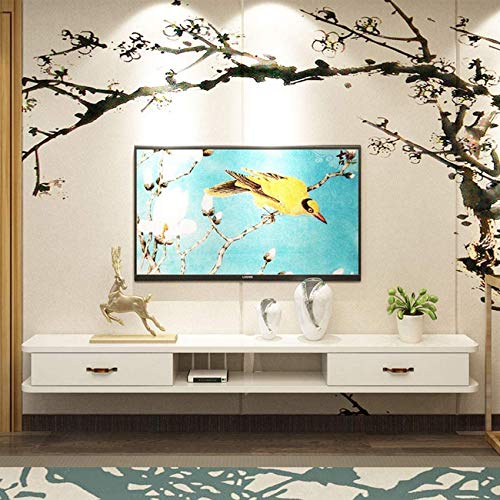 Wandmedien Audio- / Videokonsole Schwimmendes TV-Regal mit Schubladen Medienspeicherschrank Hängender TV-Schrank Schwimmende TV-Konsole Hutch