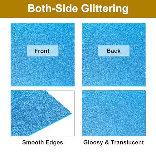 Image of MECCANIXITY 1Pcs Blue Glitter Acrylic Sheets 1 /8 inch Thickness 12 inch x 12 inch Glossy PMMA Fluorescent Plastic Sheets Extruded Translucent Blanks for DIY Art Crafting Laser Cutting & Engraving
