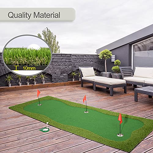 Image of Golf Putting Green, Practice Putting Green Mat, Large Professional Golfing Training Mat for Indoor Outdoor