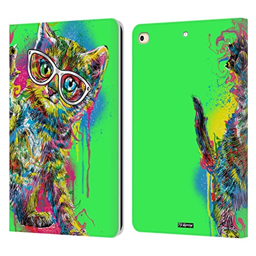 Housse iPad 9.7 2017/2018 drip art chiens et chats pour un usage quotidien