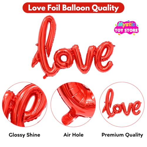 Image of Love Balloon for Birthday Wedding Home Boys Girls Men Women Foil Balloon Decoration Decor Celebration Red