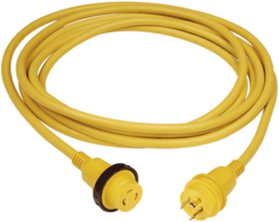 Marinco 30 Amp Powercord Plus Cordset W/Power-On Led - Yellow 50ft