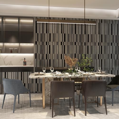 Striped Black and White Contact Paper peel and stick Removable Waterproof Self Adhesive Wallpaper for Countertops Kitchen Cabinets Wall Apartment 32x197inch Vinyl Matte Zebra Checkered Wrap Wall Paper