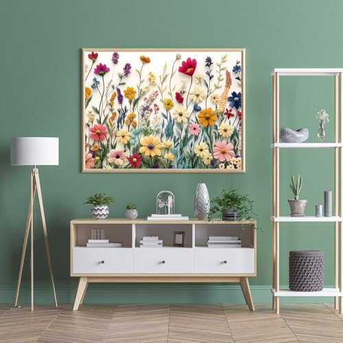 Puzzles for Adults 1000 Pieces, Wildflower Jigsaw Puzzles - Dance of Wildflowers, Impossible Wildflower Puzzle for Seniors Families, 27.56 x 19.69 Inches, 1:1 Poster, Letter on The Back by STYISHANG - Used condition - Image 5