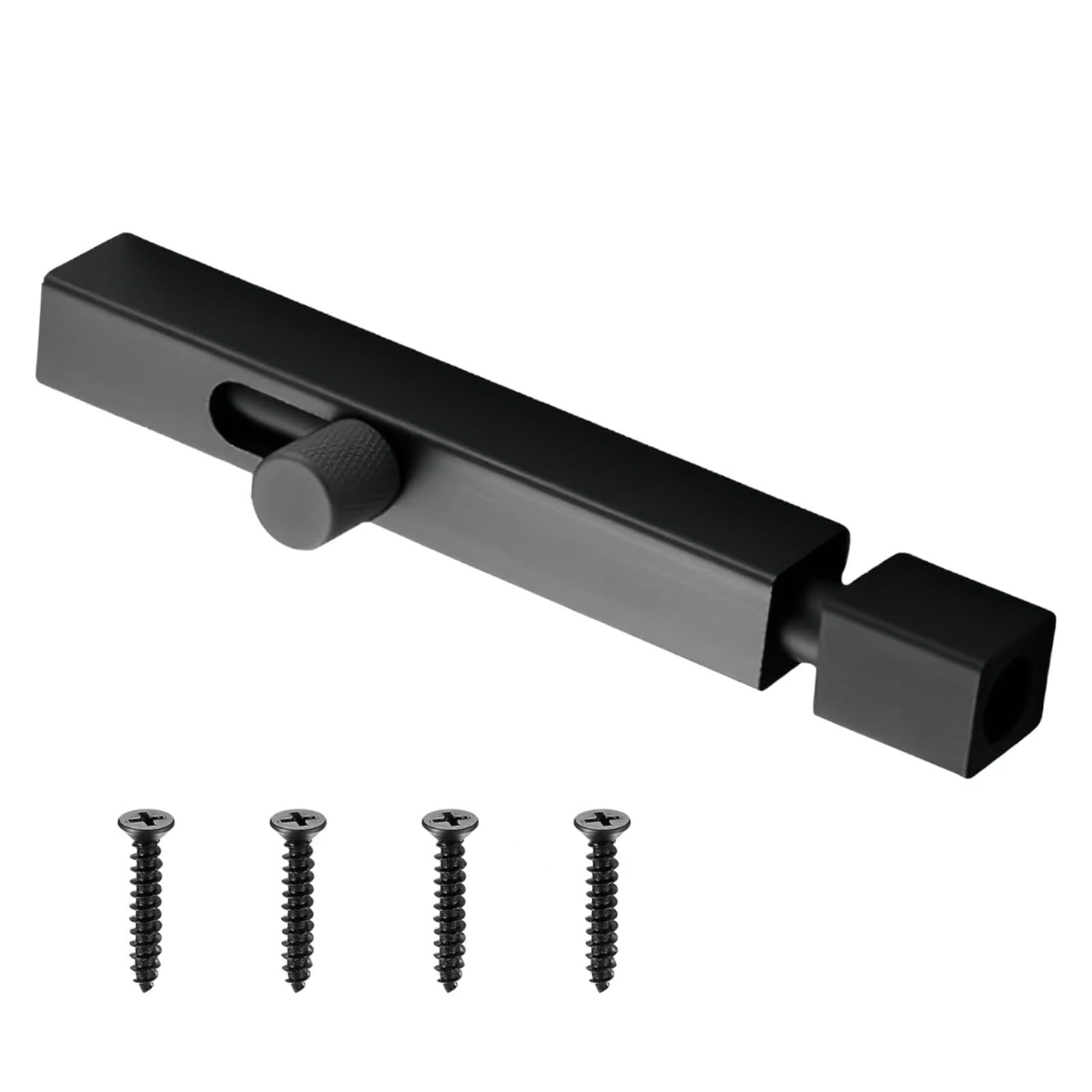 4 Inch Heavy Duty Anti-Rust Door Bolt Lock – Durable Stainless Steel Slide Barrel Lock with Screws for Enhanced Security, Ideal for Bathroom, Shed, Gate, Toilet, and Internal Doors (Black)