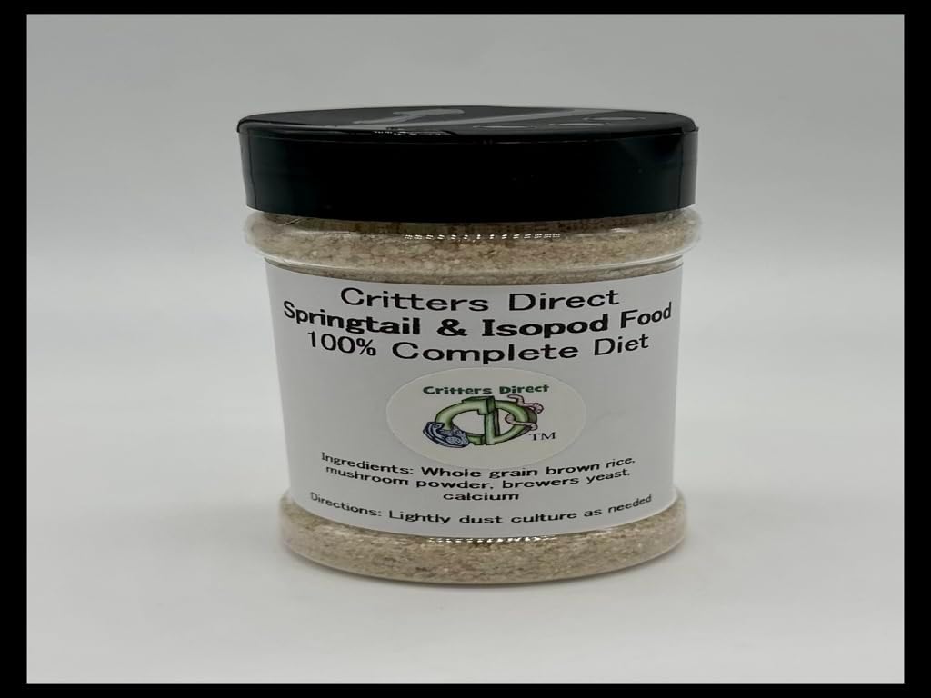 Critters Direct Live Springtails, (16 oz Breeding Culture + Food), for Amphibian/Reptile/Invertebrate Bioactive Habitats