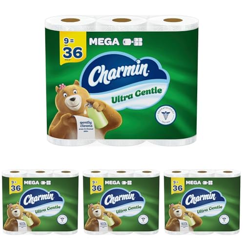 Charmin Ultra Gentle Toilet Paper, 9 Mega Rolls, 231 Sheets Per Roll (Pack of 4) - image 1