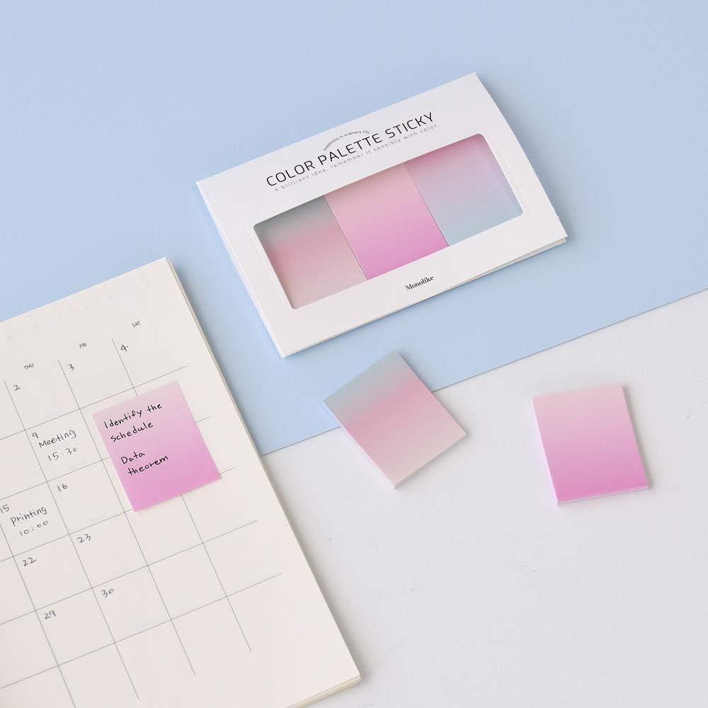 Monolike Color Palette Sticky Gradation 300 A Set 4P - Self-Adhesive Memo Pad 30 Sheets